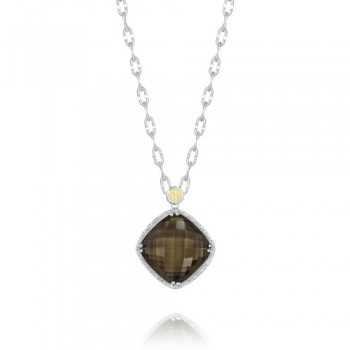 Truffle Bold Cushion Cut Gem Pendant    