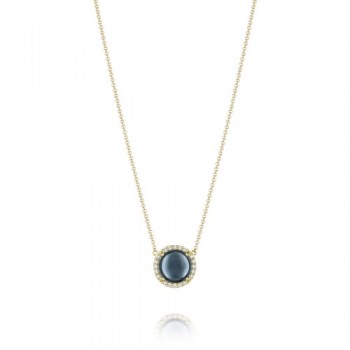 Golden Bay    Golden Bay Pave Round Gem Pendant    
