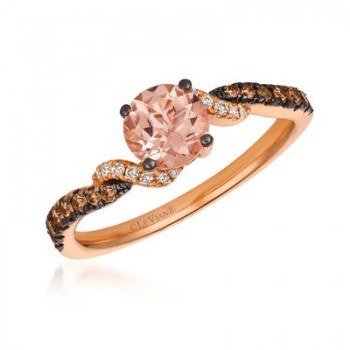 14K Strawberry Gold® Peach Morganite™ 1/2 cts. Ring