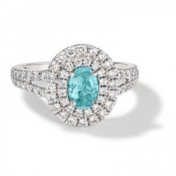 18K Vanilla Gold® Neon Blue Paraiba Tourmaline™ 5/8 cts. Ring